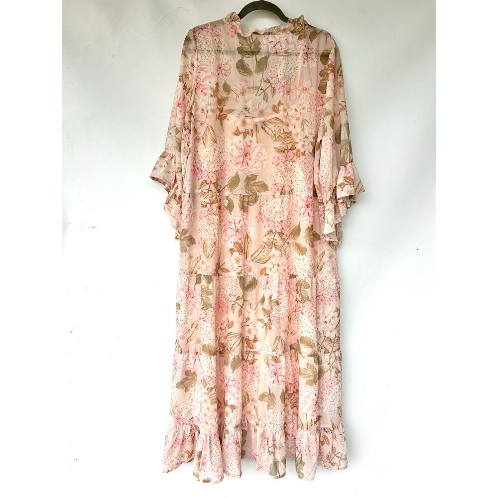 Show Me Your Mumu Viola Hydrangea Maxi Dress Pink Floral Wedding Guest Large - Picture 4 of 8